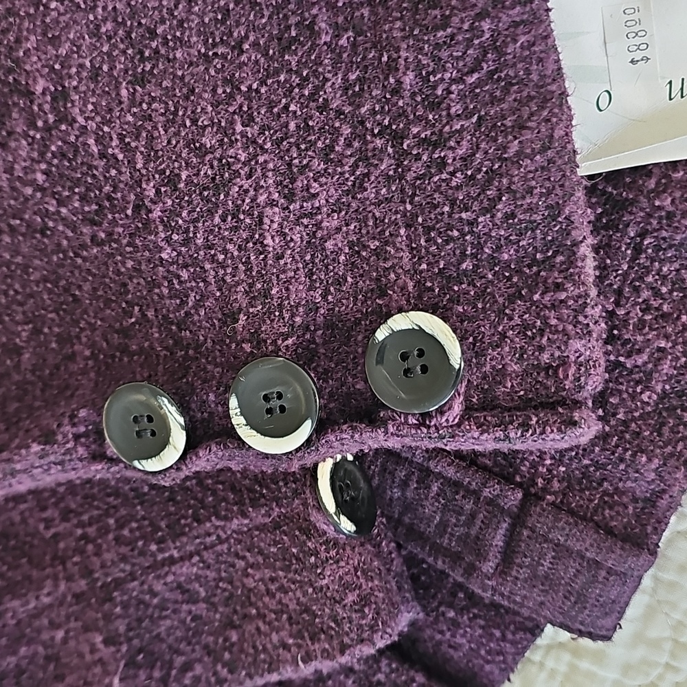 🍇HP🍇Willow Vintage Tweed Sweater Jacket NWT Large - Picture 4 of 9